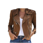 Women’s Vintage Zipper Bomber Jacket