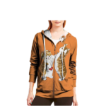 Women’s Cat Print Zip Jacket