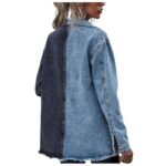 Shirt Collar Blue Cotton Coat - Image 2