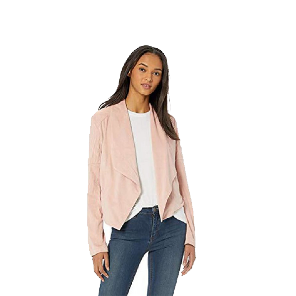 6 Women’s Suede Drape Front Jacket - Image 1