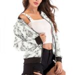 V-Neck Floral White Jacket - Image 4